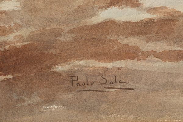 PAOLO SALA : In riva al mare  - Asta Arte Figurativa tra XIX e XX Secolo - Associazione Nazionale - Case d'Asta italiane