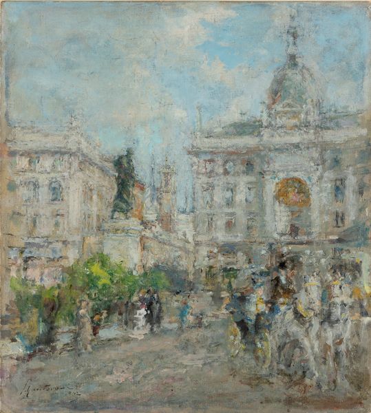 LUIGI MANTOVANI : Milano, Piazza Cordusio  - Asta Arte Figurativa tra XIX e XX Secolo - Associazione Nazionale - Case d'Asta italiane