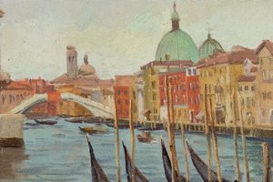 Gianfranco Campestrini : Venezia, Ponte degli Scalzi  - Asta Arte Figurativa tra XIX e XX Secolo - Associazione Nazionale - Case d'Asta italiane