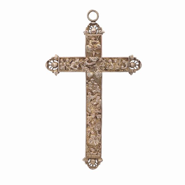 Antica croce in metallo dorato  - Asta Argenti e l'Arte della Tavola - Associazione Nazionale - Case d'Asta italiane