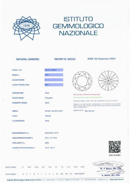 DIAMANTE TAGLIO BRILLANTE  - Asta Gioielli  - Associazione Nazionale - Case d'Asta italiane