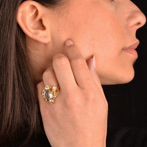 ANELLO CON PIETRE SINTETICHE  - Asta Gioielli  - Associazione Nazionale - Case d'Asta italiane