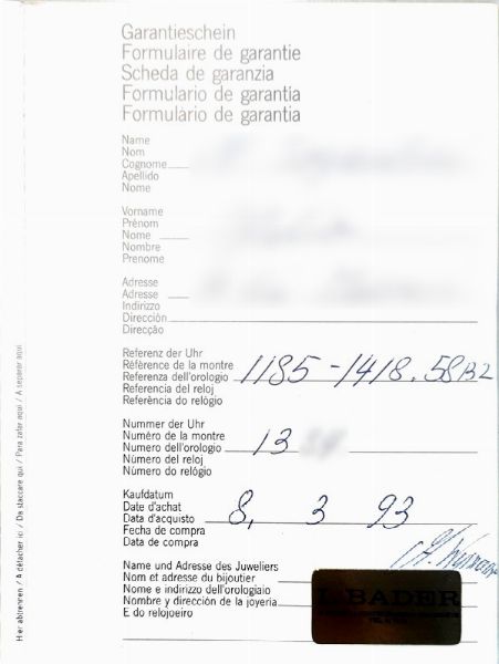BLANCPAIN CRONOGRAFO REF. 1185-1418-58B2 IN ORO GIALLO  - Asta Orologi - Associazione Nazionale - Case d'Asta italiane