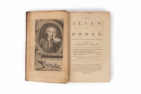Alexander Pope : The Iliad of Homer  - Asta Libri, Autografi e Stampe - Associazione Nazionale - Case d'Asta italiane
