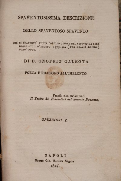 Ferdinando Galiani : Opuscoli editi ed inediti.  - Asta Libri, Autografi e Stampe - Associazione Nazionale - Case d'Asta italiane