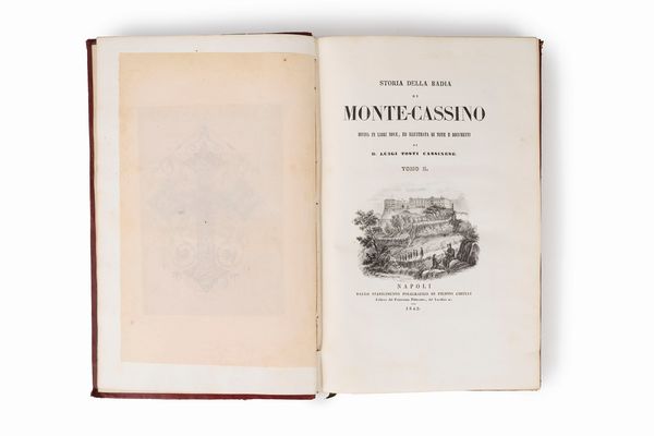 Luigi Tosti : Storia della Badia di Montecassino. Divisa in libri nove ed illustrata di note e documenti  - Asta Libri, Autografi e Stampe - Associazione Nazionale - Case d'Asta italiane