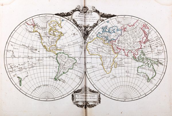 Gilles-Robert de Vaugondy : Nouvel atlas portatif destiné principalement pour l'instruction de la jeunesse  - Asta Libri, Autografi e Stampe - Associazione Nazionale - Case d'Asta italiane