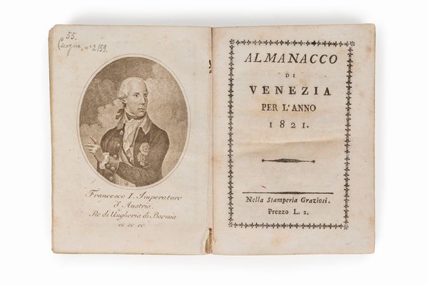 Almanacco di Venezia per l'anno 1821  - Asta Libri, Autografi e Stampe - Associazione Nazionale - Case d'Asta italiane