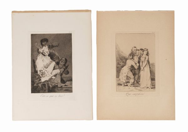 Goya y Lucientes, Francisco de : Que sacrificio!  - Asta Libri, Autografi e Stampe - Associazione Nazionale - Case d'Asta italiane