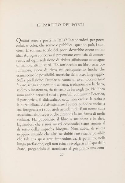 Montale, Eugenio : La poesia non esiste  - Asta Libri, Autografi e Stampe - Associazione Nazionale - Case d'Asta italiane