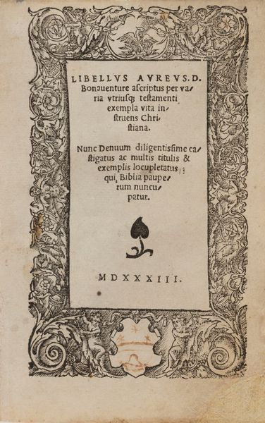 Bonaventura, Santo : Libellus Aureus  - Asta Libri, Autografi e Stampe - Associazione Nazionale - Case d'Asta italiane