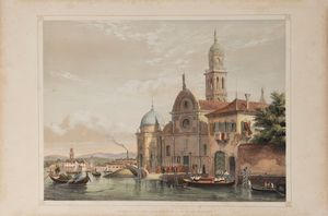 Joseph Nash : Convent of San Michele and Island of Murano - The Campo San Salvador and the Merceria  - Asta Libri, Autografi e Stampe - Associazione Nazionale - Case d'Asta italiane