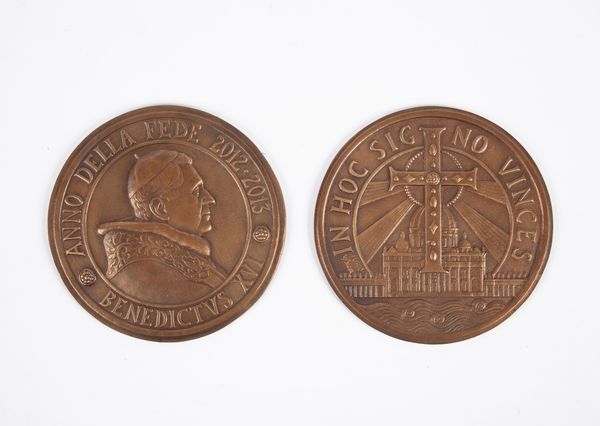 Benedetto XVI, medaglia in bronzo. Anno della Fede 2012/2013  - Asta Numismatica - Associazione Nazionale - Case d'Asta italiane