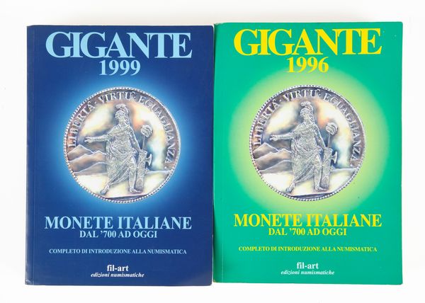 2 Cataloghi Gigante Monete Italiane dal '700 ad oggi. Edizione 1996 e 1999  - Asta Numismatica - Associazione Nazionale - Case d'Asta italiane