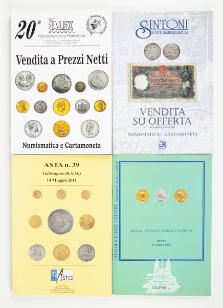 14 Cataloghi d'Asta e di vendita (con risultati di vendita)  - Asta Numismatica - Associazione Nazionale - Case d'Asta italiane