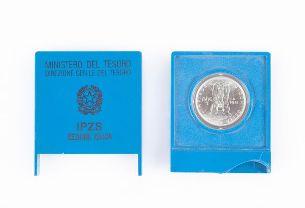 Lotto: 500 Lire Olimpiade Los Angeles 1984 Repubblica Italiana; Fermasoldi in argento 800/000  - Asta Numismatica - Associazione Nazionale - Case d'Asta italiane