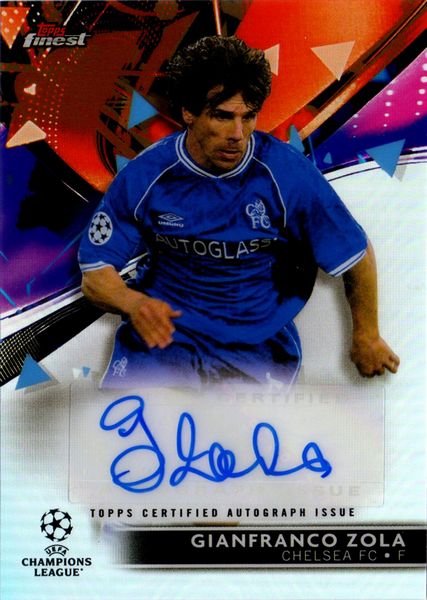 Gianfranco  Zola : Chelsea - Topps Finest UCL Refractor 50/200  - Asta Pop Culture / Memorabilia e Card - Associazione Nazionale - Case d'Asta italiane