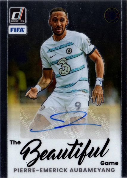 Pierre-Emerick  Aubameyang : Chelsea - Panini Donruss Soccer The Beautiful Game  - Asta Pop Culture / Memorabilia e Card - Associazione Nazionale - Case d'Asta italiane