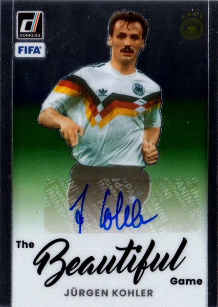 Jurgen  Kohler : Germania  Panini Donruss Soccer FIFA The Beautiful Game  - Asta Pop Culture / Memorabilia e Card - Associazione Nazionale - Case d'Asta italiane