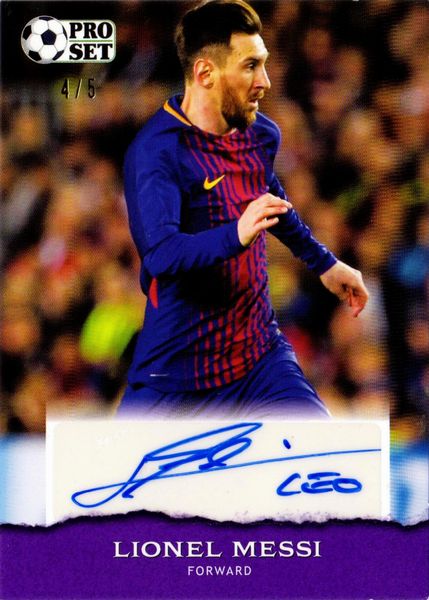 Lionel  Messi : Leaf Pro Set 4/5  - Asta Pop Culture / Memorabilia e Card - Associazione Nazionale - Case d'Asta italiane