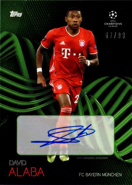 David  Alaba : Bayern -Topps Uefa Champions League 67/99  - Asta Pop Culture / Memorabilia e Card - Associazione Nazionale - Case d'Asta italiane