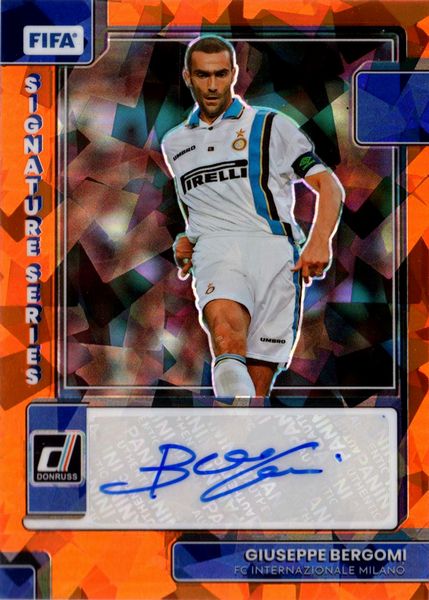 Giuseppe  Bergomi : Inter - Panini Donruss Optic Orange Cracked Ice  - Asta Pop Culture / Memorabilia e Card - Associazione Nazionale - Case d'Asta italiane