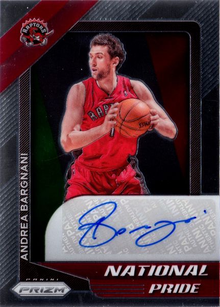 Andrea  Bargnani : Panini Chronicles Prizm National Pride Signatures 60/99  - Asta Pop Culture / Memorabilia e Card - Associazione Nazionale - Case d'Asta italiane