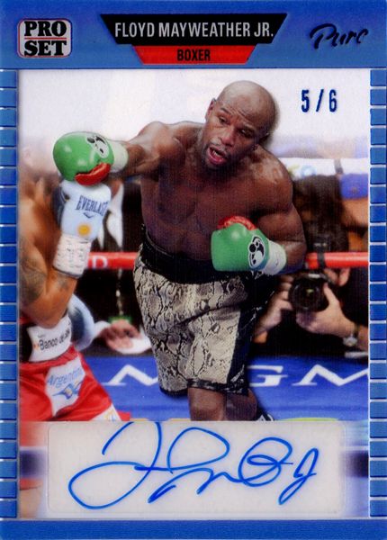 Floyd  Mayweather Jr. : Leaf Pro Set Pure Base 1989 Blue Pattern 5/6  - Asta Pop Culture / Memorabilia e Card - Associazione Nazionale - Case d'Asta italiane