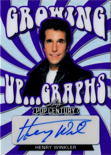 Henry Winkler (Fonzie) : Leaf Metal Pop Century Purple 9/12  - Asta Pop Culture / Memorabilia e Card - Associazione Nazionale - Case d'Asta italiane