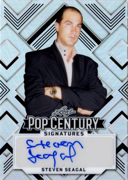 Steven  Seagal : Leaf Pop Century Silver 28/60  - Asta Pop Culture / Memorabilia e Card - Associazione Nazionale - Case d'Asta italiane