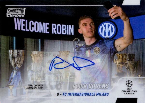 Robin  Gosens : Inter - Topps UEFA Stadium Club Chrome  - Asta Pop Culture / Memorabilia e Card - Associazione Nazionale - Case d'Asta italiane