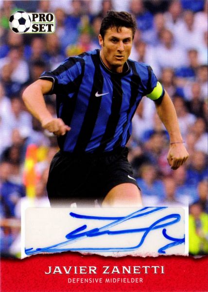 Javier  Zanetti : Inter - Leaf Pro Sets  - Asta Pop Culture / Memorabilia e Card - Associazione Nazionale - Case d'Asta italiane