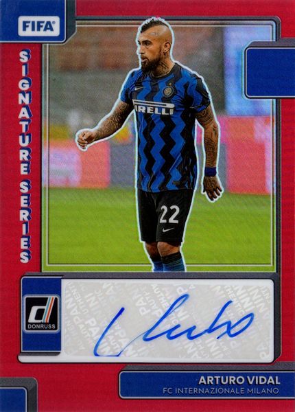 Arturo  Vidal : Inter - Panini Donruss Red Signature Series 3/25  - Asta Pop Culture / Memorabilia e Card - Associazione Nazionale - Case d'Asta italiane