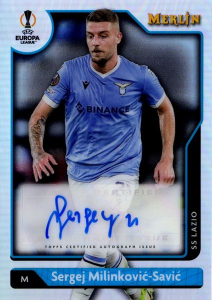 Sergej  Milinkovic-Savic : Lazio - Topps Champions League Merlin Chrome  - Asta Pop Culture / Memorabilia e Card - Associazione Nazionale - Case d'Asta italiane