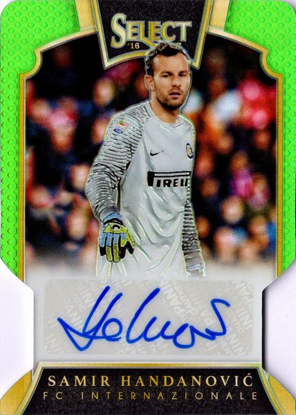 Samir  Handanovic : Inter - Panini Select Neon Green Prizm Refractor 45/49  - Asta Pop Culture / Memorabilia e Card - Associazione Nazionale - Case d'Asta italiane