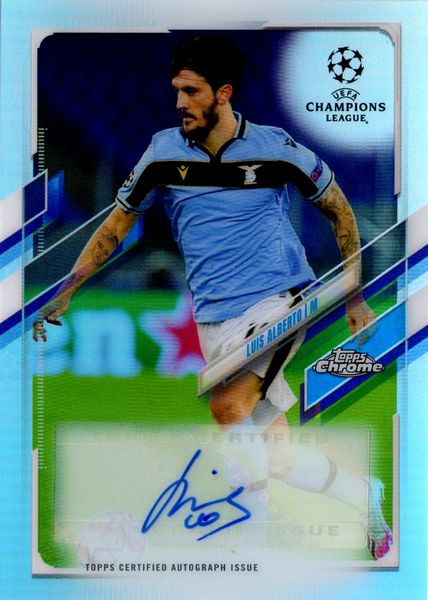 Luis  Alberto : Lazio - Topps Chrome UEFA Champions League  - Asta Pop Culture / Memorabilia e Card - Associazione Nazionale - Case d'Asta italiane