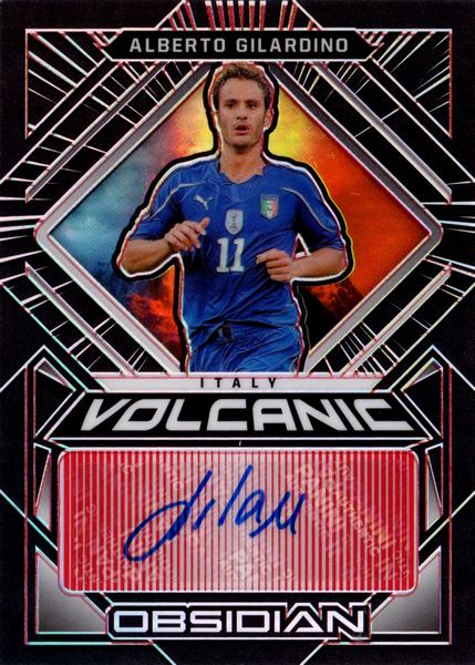 Alberto  Gilardino : Panini Obsidian Volcanic Electric Etch Red Auto 23/25  - Asta Pop Culture / Memorabilia e Card - Associazione Nazionale - Case d'Asta italiane