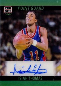 Isiah  Thomas - Leaf Pro Set Pure Base Auto 1990 Green Spectrum