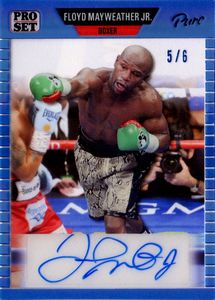 Floyd  Mayweather Jr. : Leaf Pro Set Pure Base 1989 Blue Pattern 5/6  - Asta Pop Culture / Memorabilia e Card - Associazione Nazionale - Case d'Asta italiane