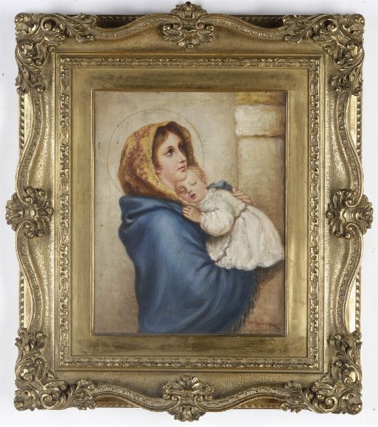 Da Roberto Ferruzzi, Madonna con Bambino  - Asta Antiquariato e dipinti - Associazione Nazionale - Case d'Asta italiane