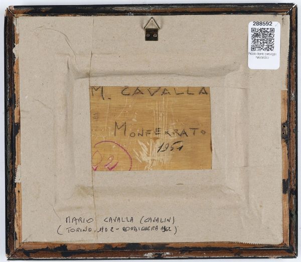 Mario Cavalla : Paesaggio  - Asta Antiquariato e dipinti - Associazione Nazionale - Case d'Asta italiane