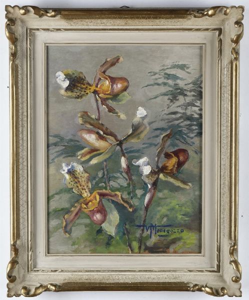 Vasco Menegozzo : Fiori  - Asta Antiquariato e dipinti - Associazione Nazionale - Case d'Asta italiane