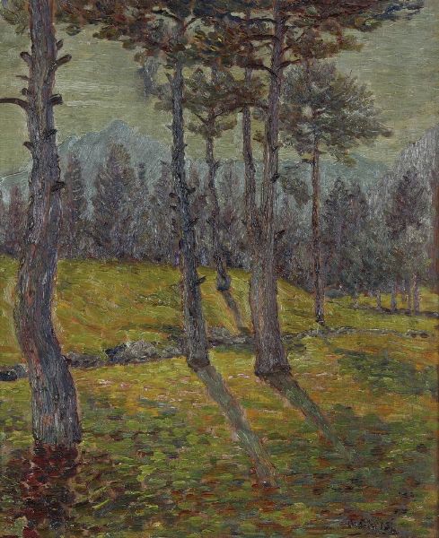 Mimina Ghersi : Alberi nel bosco  - Asta Antiquariato e dipinti - Associazione Nazionale - Case d'Asta italiane