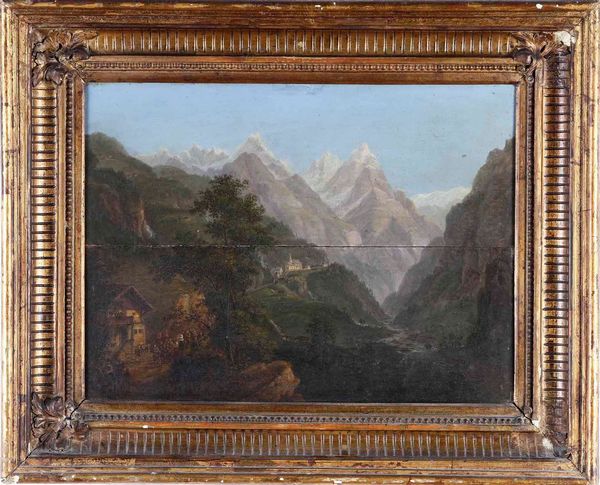 Heinrich Reinhold (1788-1825), attr. Paesaggio  - Asta Antiquariato e dipinti - Associazione Nazionale - Case d'Asta italiane