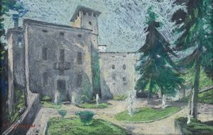 Luigi Gerolamo Leggero : Villa di campagna  - Asta Antiquariato e dipinti - Associazione Nazionale - Case d'Asta italiane