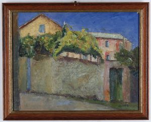 Egidio Oliveri (1911 - 1998) Casolare  - Asta Antiquariato e dipinti - Associazione Nazionale - Case d'Asta italiane