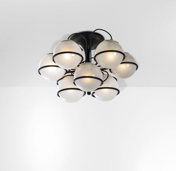 GINO SARFATTI : Lampada a sospensione mod. 2042/9<BR>  - Asta Design 200 - Associazione Nazionale - Case d'Asta italiane