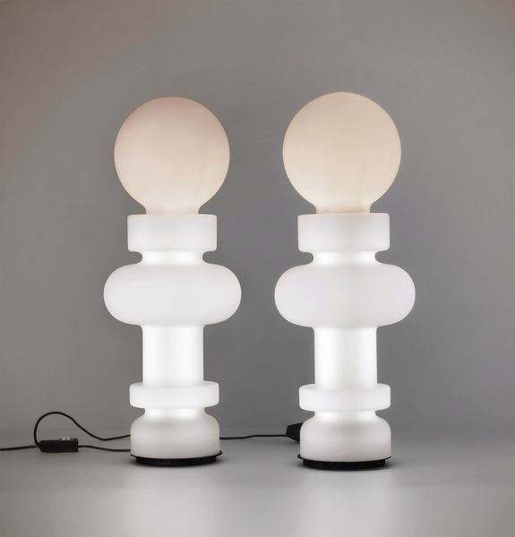 Bobo Piccoli : Due lampade da tavolo mod.2490 Re  - Asta Design 200 - Associazione Nazionale - Case d'Asta italiane