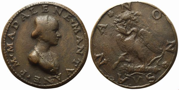 Maddalena di Mantova  - Asta Placchette e medaglie dal XIV al XIX secolo - Associazione Nazionale - Case d'Asta italiane