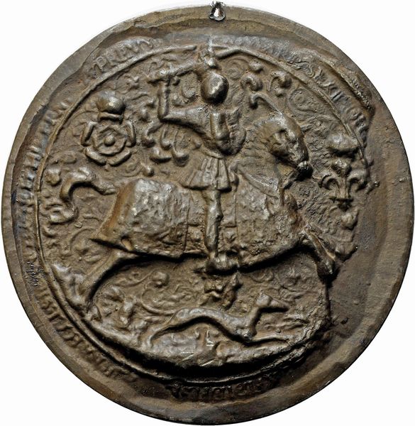 Copia di sigillo francese  - Asta Placchette e medaglie dal XIV al XIX secolo - Associazione Nazionale - Case d'Asta italiane